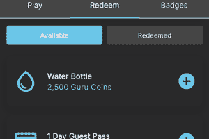 rewards list avlaible on the app by playing game